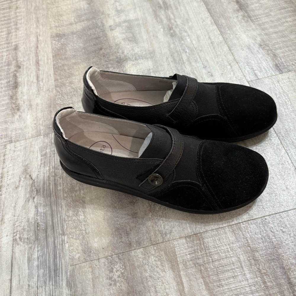 Sanita Black Leather Shoes